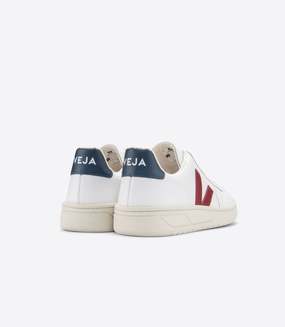 Veja Trainers Mens White - V-12 Leather - KWZO-07924